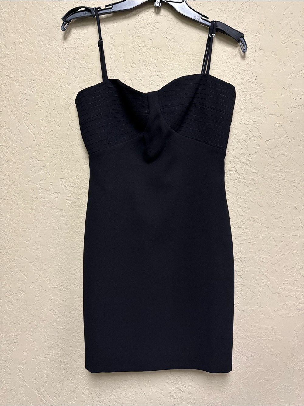 Black Spaghetti-Strap Sheath Dress